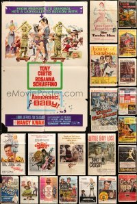 5d131 LOT OF 53 FOLDED ONE-SHEETS 1950s-1970s great images from a variety of different movies!