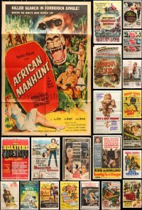 5d147 LOT OF 31 FOLDED ONE-SHEETS 1950s-1970s great images from a variety of different movies!