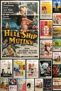 5d084 LOT OF 148 FOLDED ONE-SHEETS 1950s-1980s great images from a variety of different movies!