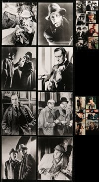 5d428 LOT OF 22 SHERLOCK HOLMES 8X10 REPRO PHOTOS 1980s great images of Basil Rathbone & more!