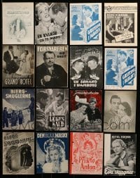 5d398 LOT OF 16 DANISH PROGRAMS 1940s-1950s great images from a variety of different movies!