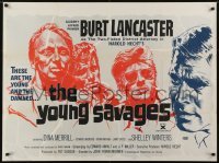 5f215 YOUNG SAVAGES British quad 1961 Burt Lancaster, Dina Merrill, directed by John Frankenheimer
