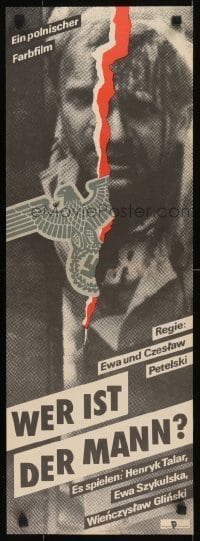 5f509 KIM JEST TEN CZLOWIEK East German 11x32 1987 WWII, split image with Nazi eagle Reichsadler!