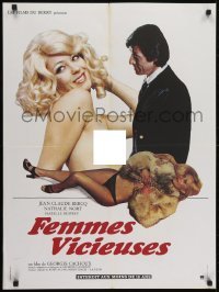 5f442 FEMMES VICIEUSES French 24x32 1975 great images of sexy half-naked Nathalie Nort!