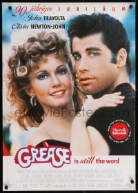 5f136 GREASE German R1998 close up of John Travolta & Olivia Newton-John in a most classic musical!