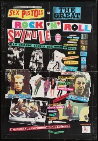 5f721 GREAT ROCK 'N' ROLL SWINDLE Italian 1sh 1980 Sex Pistols' Sid Vicious, great punk images!