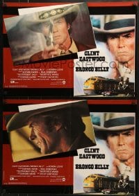 5f744 BRONCO BILLY group of 8 Italian 18x26 pbustas 1980 director/star Clint Eastwood, Locke!