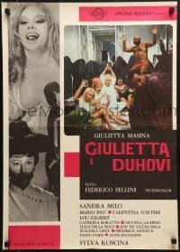 5f278 JULIET OF THE SPIRITS Yugoslavian 20x28 1967 Fellini's Giulietta degli Spiriti, Masina!