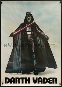 5g292 DARTH VADER 20x28 commercial poster 1977 Seidemann, the Sith Lord w/ lightsaber activated!
