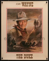 5g343 JOHN WAYNE 16x20 commercial poster 1983 smiling cowboy western image by Ron Parker!