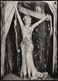 5g362 MAE WEST 20x28 commercial poster 1981 full-length portrait wearing elaborate dress!