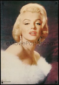 5g365 MARILYN MONROE 27x39 Italian commercial poster 1960s great close-up image wearing fur!