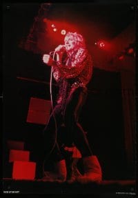 5g395 ROD STEWART 27x39 Italian commercial poster 1970s great image of the star on stage w/mic!