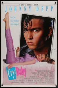 5g629 CRY-BABY DS 1sh 1990 directed by John Waters, Johnny Depp is a doll, Amy Locane