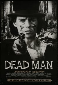 5g637 DEAD MAN 1sh 1996 great image of Johnny Depp pointing gun, Jim Jarmusch's mystic western!
