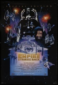 5g660 EMPIRE STRIKES BACK style C advance 1sh R1997 George Lucas, cool art by Drew Struzan!