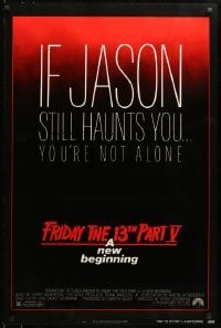 5g676 FRIDAY THE 13th PART V NSS style 1sh 1985 A New Beginning, Jason still haunts you!
