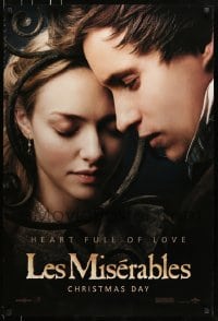 5g777 LES MISERABLES teaser 1sh 2012 Victor Hugo, Seyfried and Redmayne, Cosette and Marius!