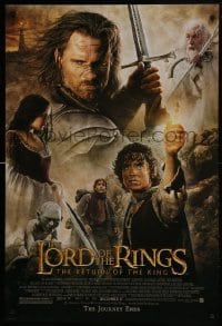 5g783 LORD OF THE RINGS: THE RETURN OF THE KING advance DS 1sh 2003 Jackson, cast montage!