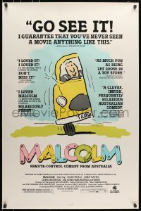 5g793 MALCOLM 1sh 1986 Australian genius, Colin Friels, a remote-control comedy!