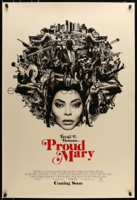 5g855 PROUD MARY advance DS 1sh 2018 Taraji Henson in title role, completely different montage!