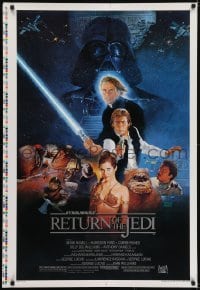 5g868 RETURN OF THE JEDI style B printer's test 1sh 1983 George Lucas, Kazuhiko Sano artwork!