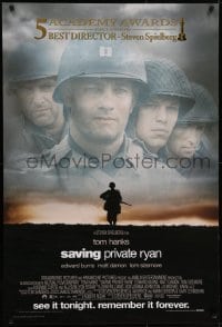 5g237 SAVING PRIVATE RYAN 27x40 video poster 1998 Spielberg, Tom Hanks, Tom Sizemore, Matt Damon!