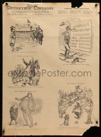 5g441 DEMOCRATIC CARTOONS 18x24 special poster 1890s political cartoons by F. Opper and Almscharde!
