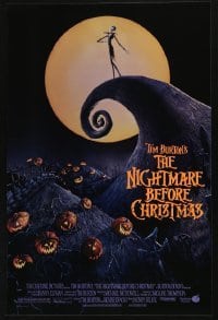 5g492 NIGHTMARE BEFORE CHRISTMAS 18x27 special 1993 Tim Burton, Disney, great horror cartoon image