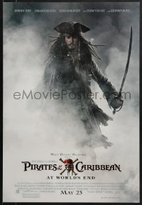 5g499 PIRATES OF THE CARIBBEAN: AT WORLD'S END 2-sided 19x27 special poster 2007 Depp, Knightley & more!
