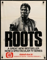 5g230 ROOTS Canadian tv poster 1977 African American classic, image of Jon Amos!