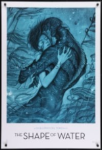5g002 SHAPE OF WATER heavy stock 27x40 special poster 2017 Guillermo del Toro, James Jean art, rare!