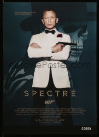 5g262 SPECTRE IMAX advance English mini poster 2015 Daniel Craig as James Bond 007 with gun!