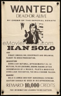 5g514 STAR WARS 11x18 special poster 1970s George Lucas classic, Han Solo wanted poster bootleg!