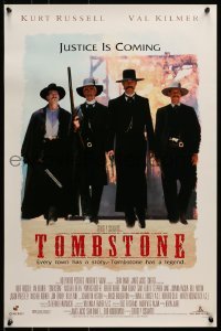 5g526 TOMBSTONE 18x27 special poster 1993 Kurt Russell as Wyatt Earp, Val Kilmer as Doc Holliday!