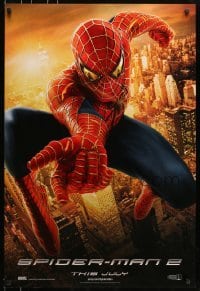 5g910 SPIDER-MAN 2 int'l teaser DS 1sh 2004 great image of Tobey Maguire in the title role, Destiny!