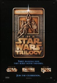 5g923 STAR WARS TRILOGY 1sh 1997 George Lucas, Empire Strikes Back, Return of the Jedi!