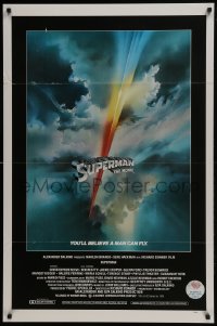 5g932 SUPERMAN int'l 1sh 1978 comic book hero Christopher Reeve, cool Bob Peak art!