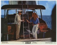 5h555 LADY IN CEMENT color 11x14 still 1968 Frank Sinatra & sexy Raquel Welch on boat!