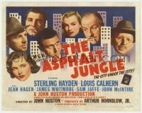 5h001 ASPHALT JUNGLE TC 1950 unbilled Marilyn Monroe, Sterling Hayden, John Huston classic noir!