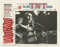 5h198 BIG T.N.T. SHOW LC #4 1966 c/u of Joan Baez playing guitar & singing into microphone!