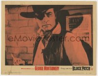 5h203 BLACK PATCH LC #2 1957 best close up of cowboy George Montgomery wearing eyepatch!