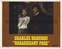 5h226 BREAKHEART PASS LC #5 1976 c/u of Charles Bronson & Jill Ireland, Alistair MacLean novel!