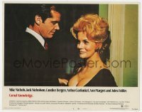5h244 CARNAL KNOWLEDGE LC #4 1971 c/u of Jack Nicholson staring down at sexy Ann-Margret's cleavage