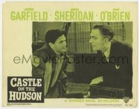 5h251 CASTLE ON THE HUDSON LC #2 R1949 great close up of John Garfield & Pat O'Brien!