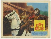 5h252 CAT BALLOU LC 1965 great image of drunk gunfighter Lee Marvin, who can't stay on his horse!
