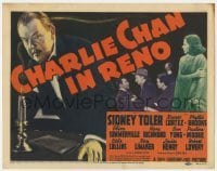 5h017 CHARLIE CHAN IN RENO TC 1939 Sidney Toler, Ricardo Cortez, Phyllis Brooks, gambling, rare!