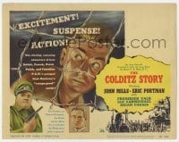 5h020 COLDITZ STORY TC 1956 John Mills, Eric Portman, escape from an 'escape-proof' castle!