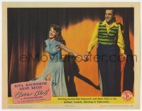 5h283 COVER GIRL LC 1944 close up of sexiest Rita Hayworth dancing on stage with Gene Kelly!
