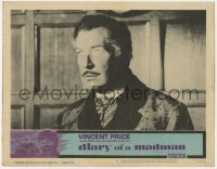 5h319 DIARY OF A MADMAN LC #4 1963 best close portrait of sculptor Vincent Price, Guy DeMaupassant